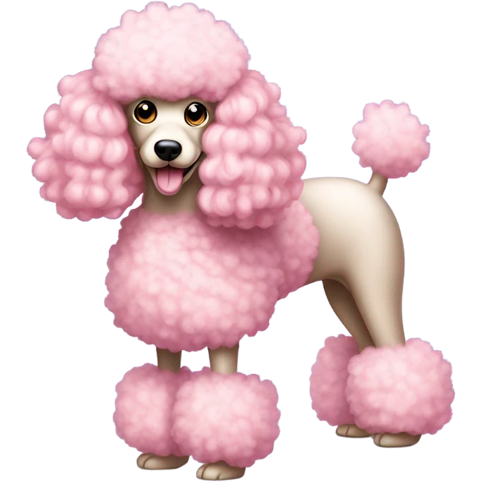 Pink-poodle-standing emoji