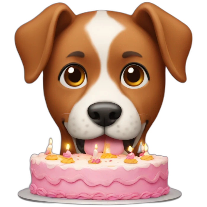 dog birthday cake emoji