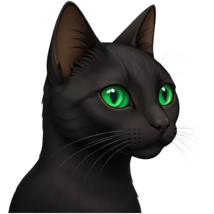 black cat side emoji
