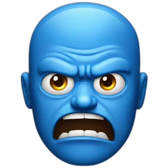 angry blue person emoji