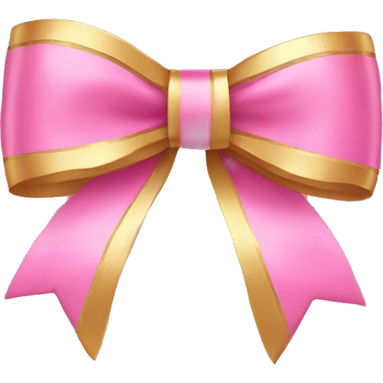 pink and gold bow emoji