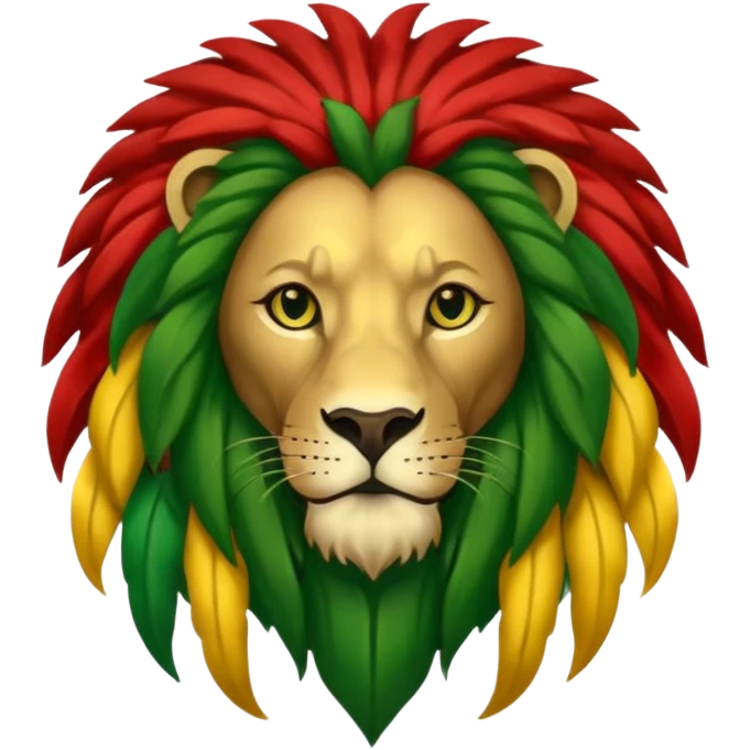 Bob Marley heraldic crest with ethiopian colors emoji