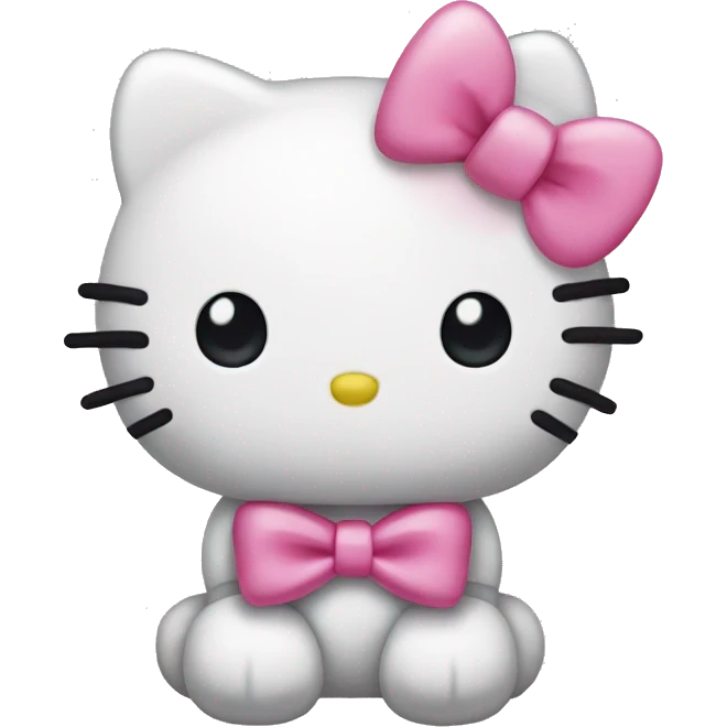 hello kitty with a pink bow emoji
