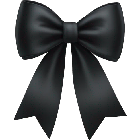 Elegant black bow emoji