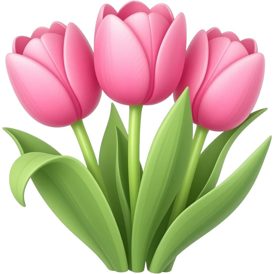 нарисуй розовые тюльпаны emoji