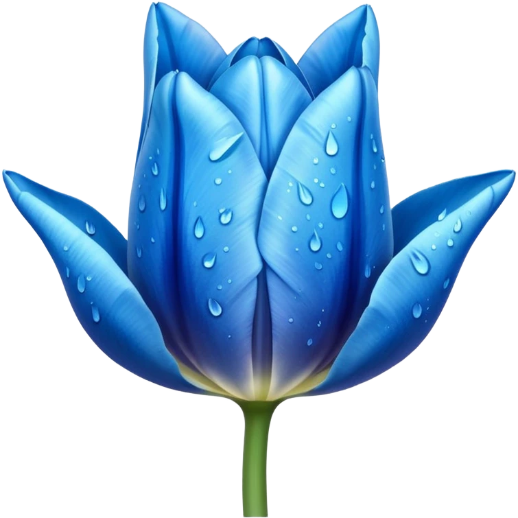 Light blue dark blue hombre Star speckled tulip emoji