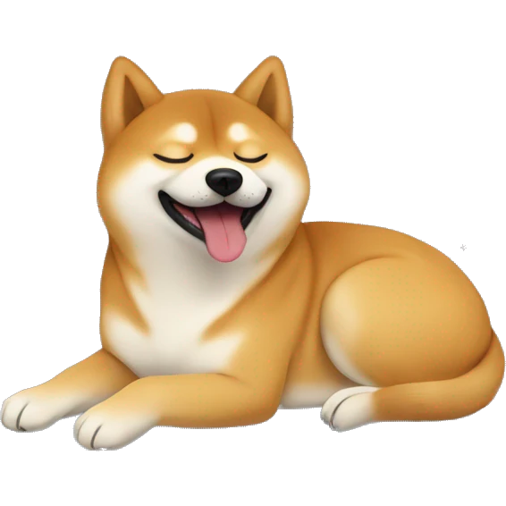 Shiba dog that sleeps and dreams about Christmas song emoji