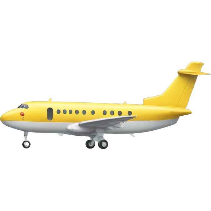 A yellow airplane aside emoji