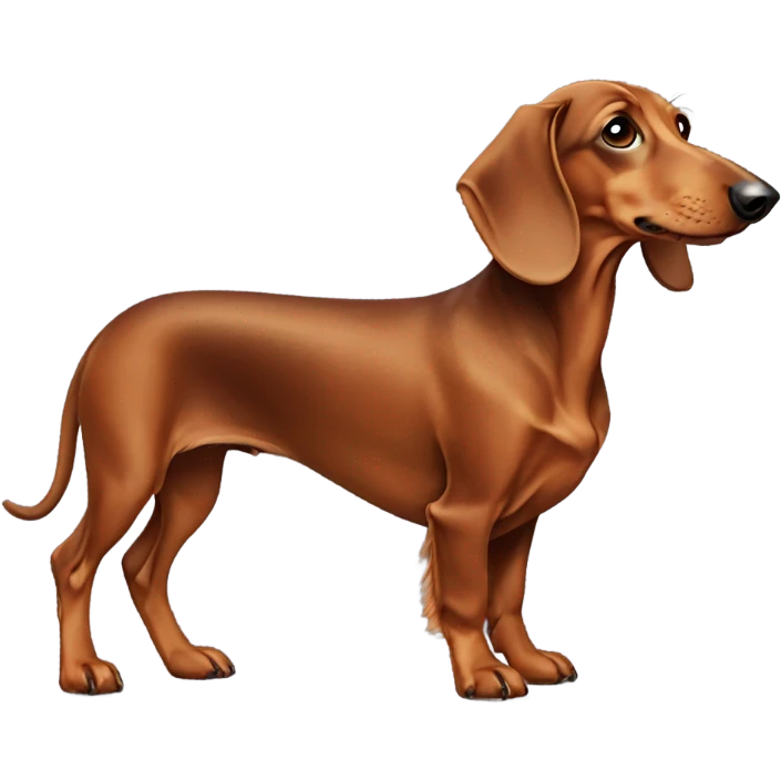 Brown dachshund emoji