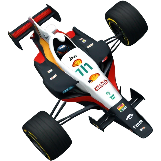 f1 car flying like ro emoji