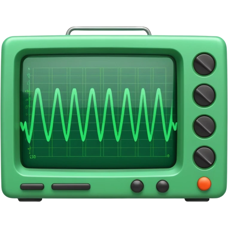 green sine wave in oscilloscope emoji