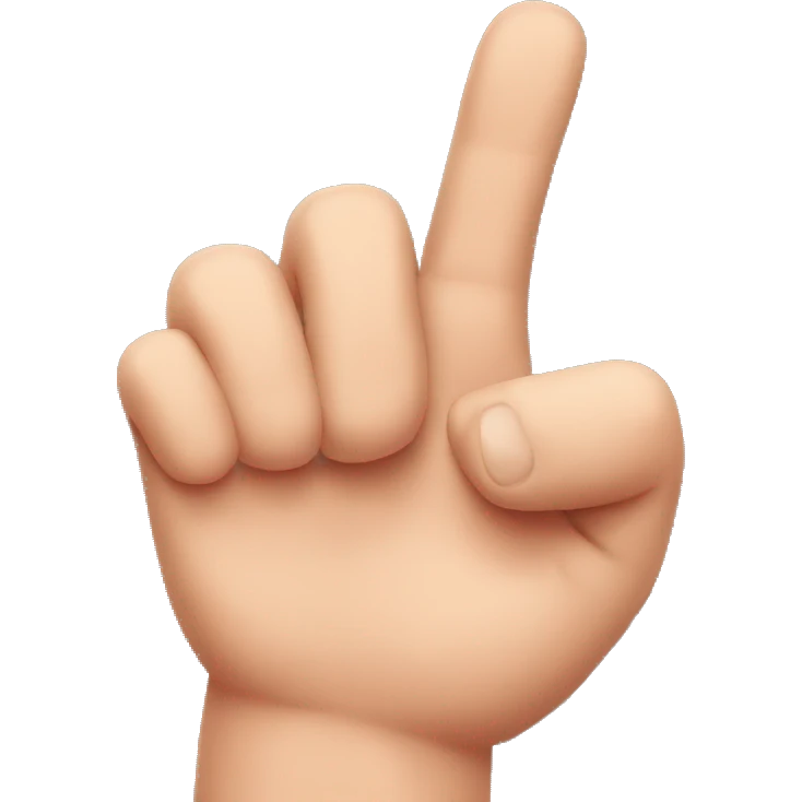 A finger gun with the pinky sticking out emoji