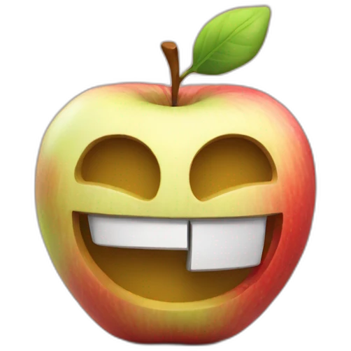 apple logo 3d emoji