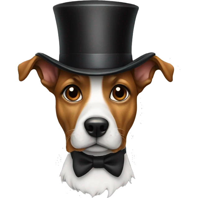 dog with tophat emoji