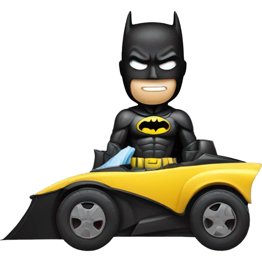 Batman cleans his Batmobile. emoji