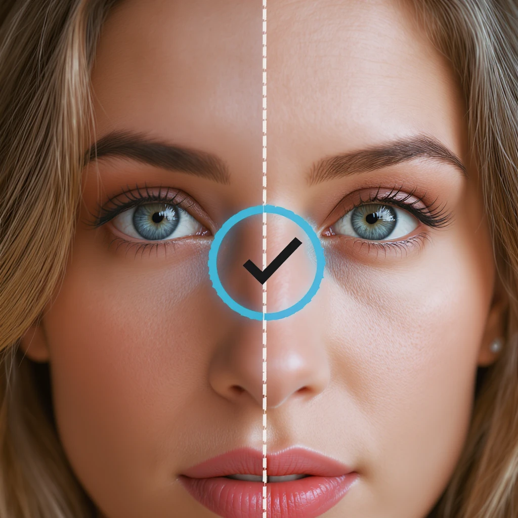 realistic blue circle with a zig-zag circumference and a black tick inside, not cartoonish emoji