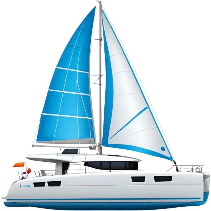 lagoon 43 catamaran facing to the right on white background emoji
