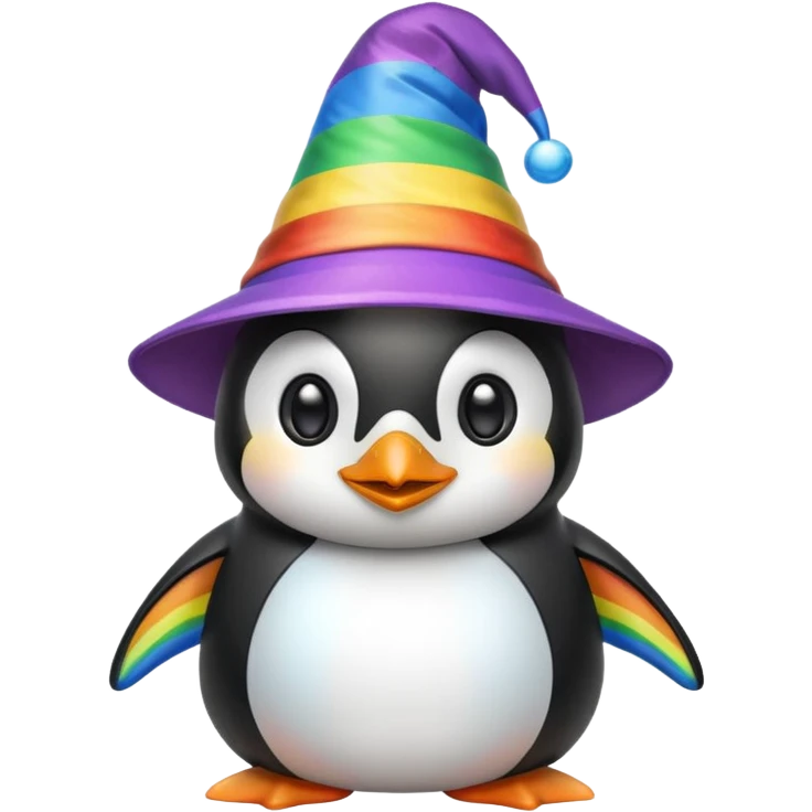penguin being gay with a wizard hat emoji