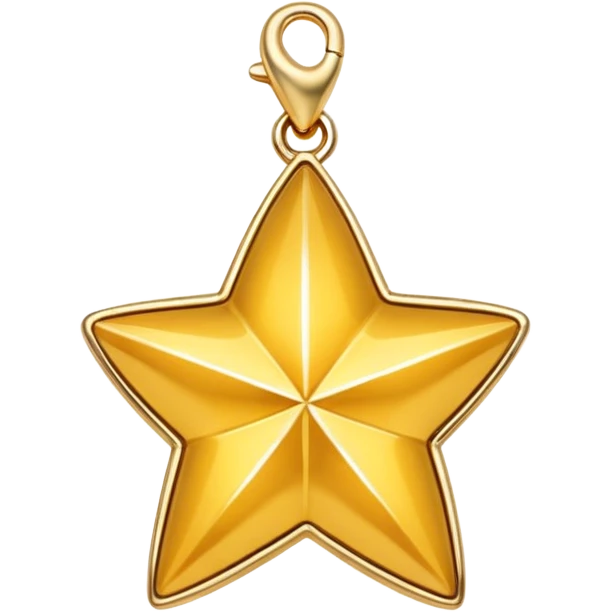 Star charm – golden star-shaped trinket.
 emoji
