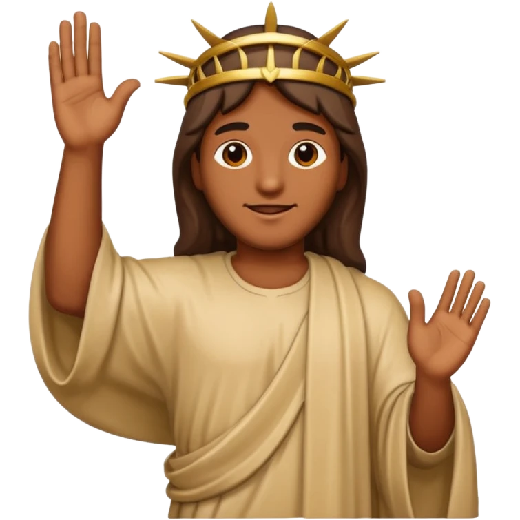 Cristo Redentor, classic emoji style, no background, representing Rio de Janeiro emoji