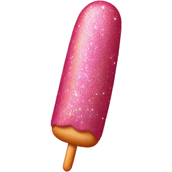 Pink corn dog with glitter  emoji