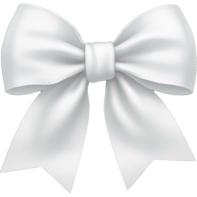 White bow on white bow emoji