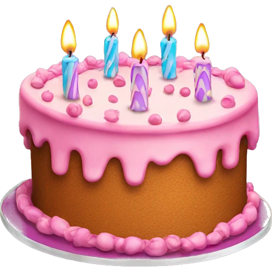 birthday cake with candles  emoji