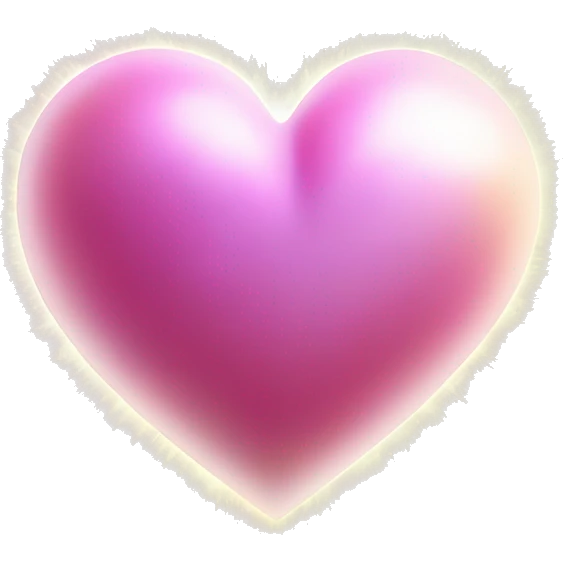 A heart surrounded by bright rays of light, as if pulsating with love. Its texture resembles a soft cloud, and delicate, shining sparks erupt from the core, creating a magical halo effect. emoji