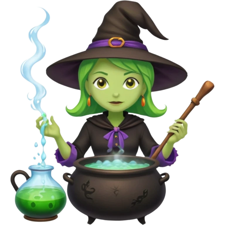 green witch cooking potion emoji