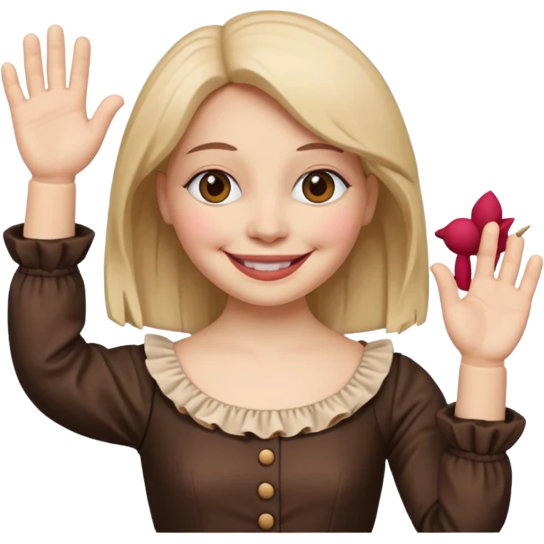 Icon for Puppet Theater: a girl puppet body with puppet face emoji