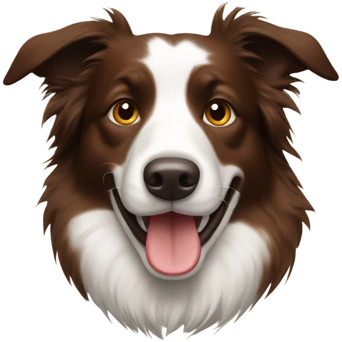 Brown border collie  emoji