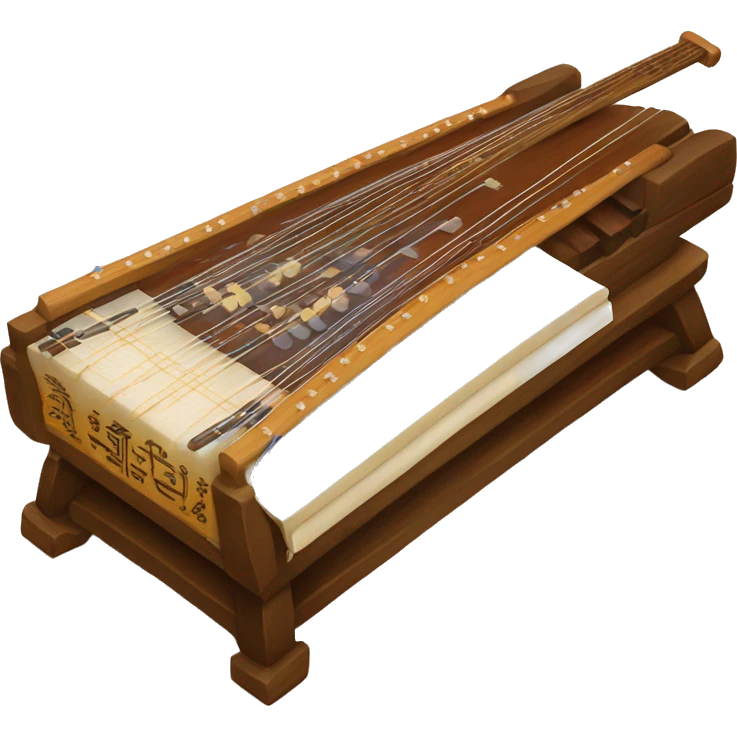 gayageum, Korean zither with twelve strings emoji