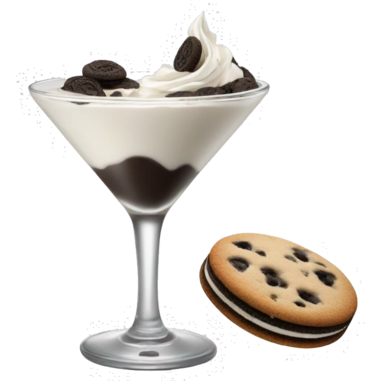 cookies and cream martini  emoji