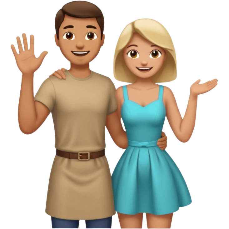 A Man Slapping a woman on her butt emoji