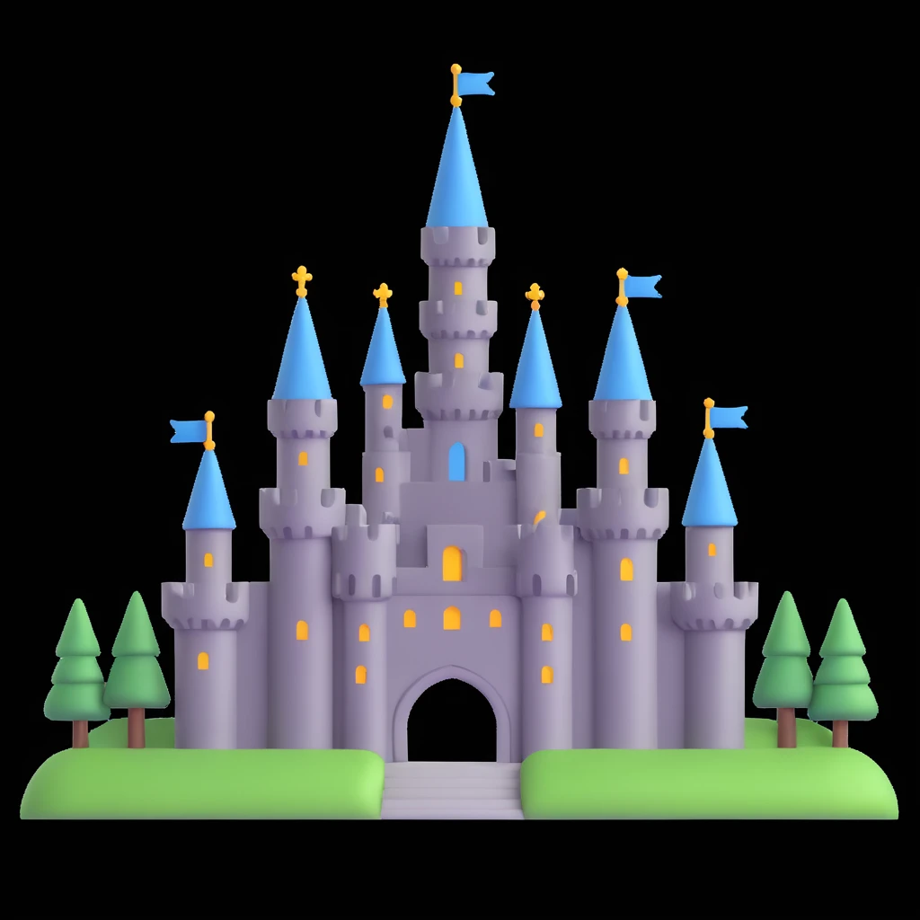 king and queen, castle background emoji