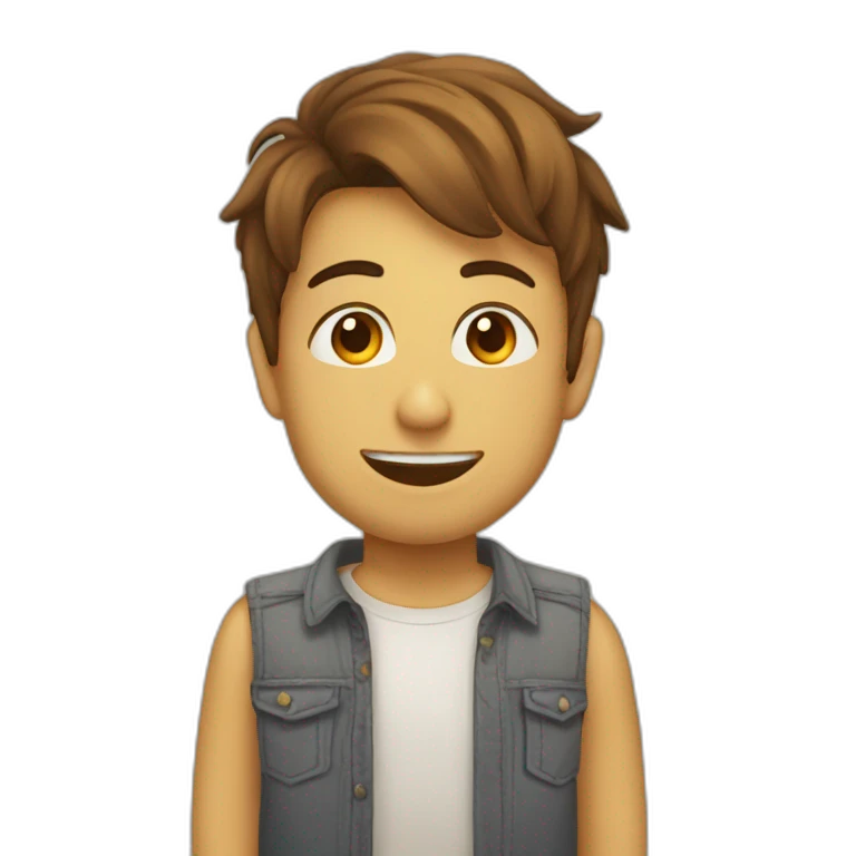 gars qui envoi un bisous emoji