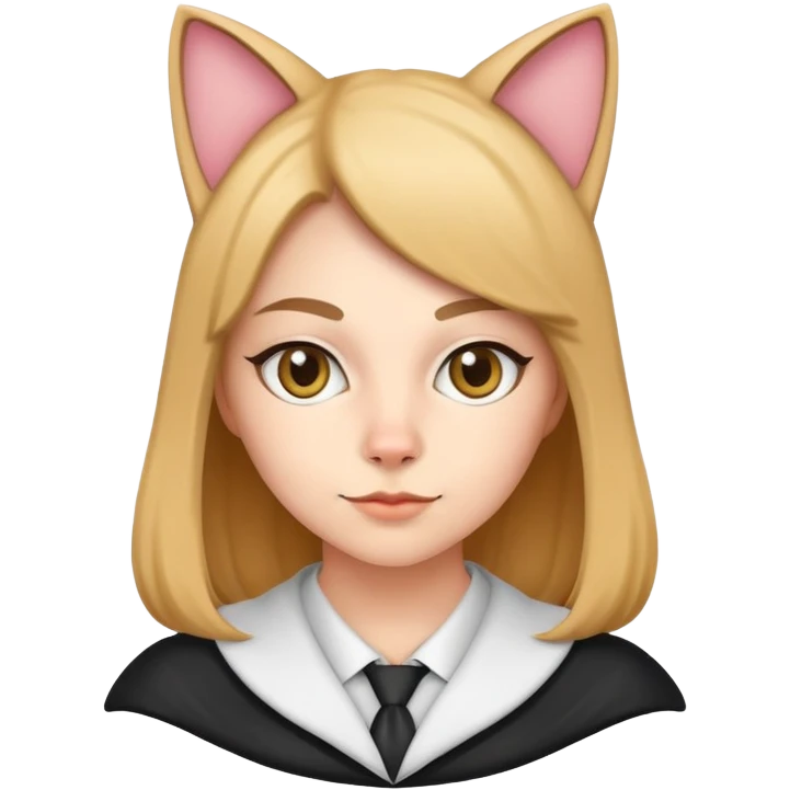 Teacher in a cat costume emoji