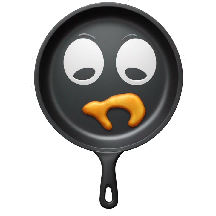 The frying pan bounces on my hand emoji