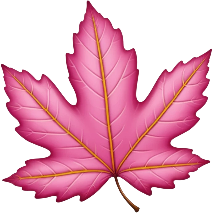 autumn light pink leaf emoji