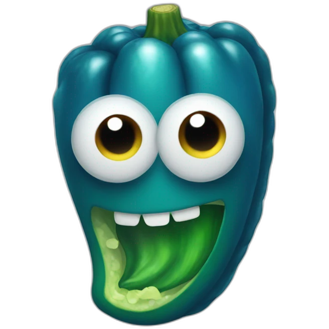 blue-pickle emoji