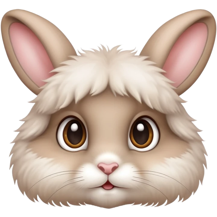 adorable bunny rabbit with big eyes and fluffy fur emoji