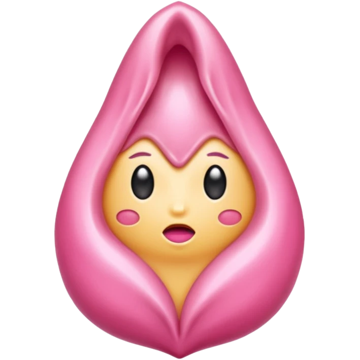 pink vulva with appearing moist emoji