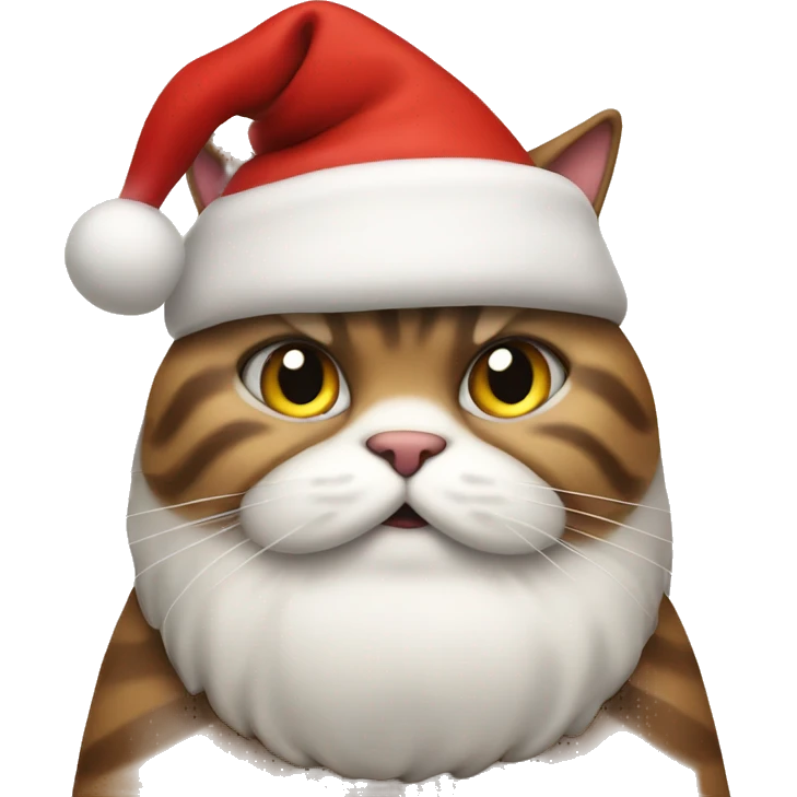 Fat cat Santa  emoji