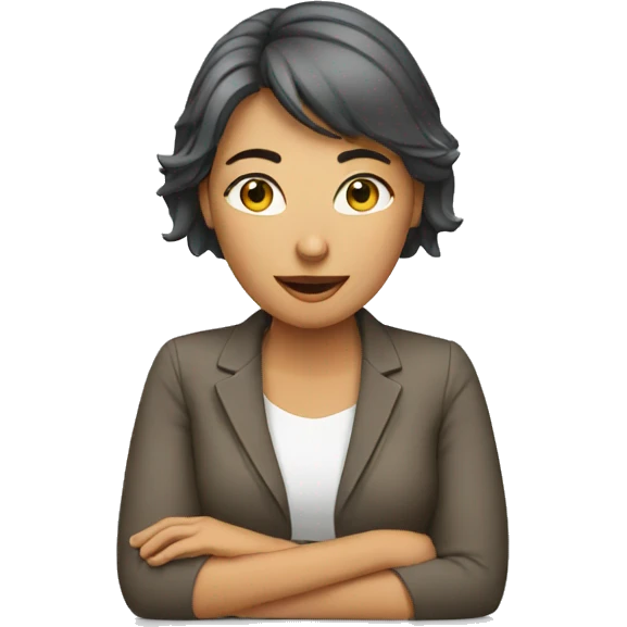 woman works with computer emoji