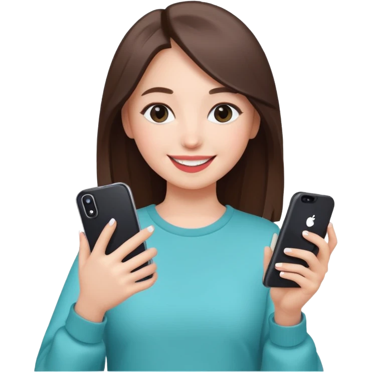 Girl filming TikTok content  emoji