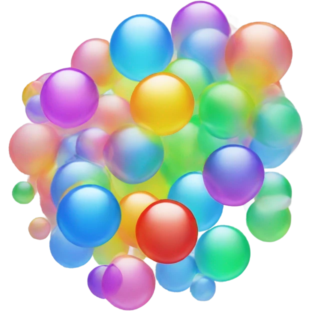 Rainbow bubbles emoji
