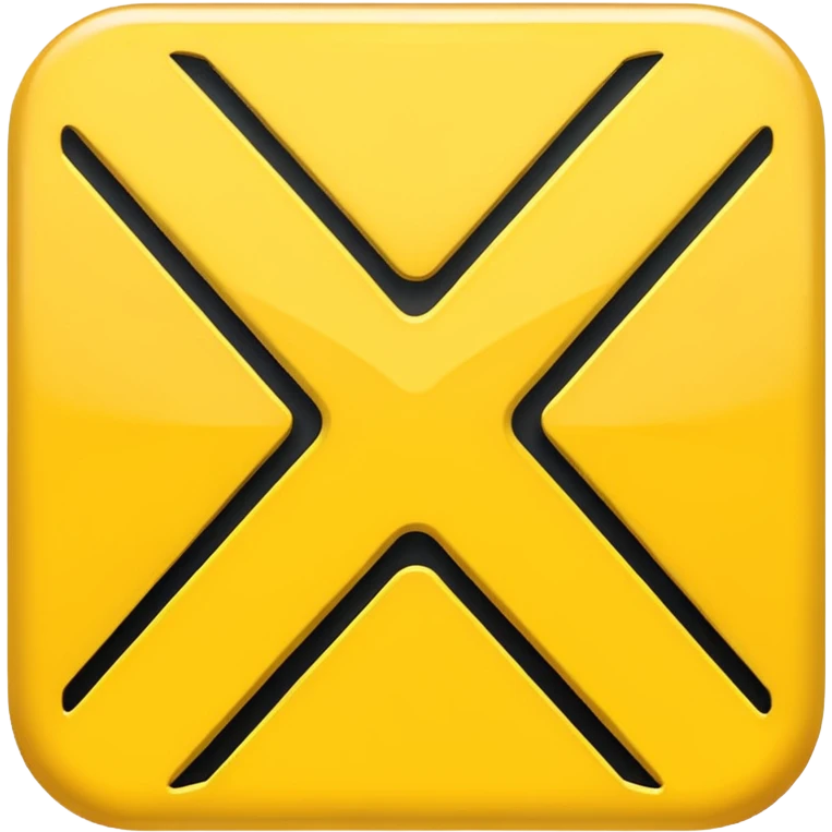 yellow x symbol emoji