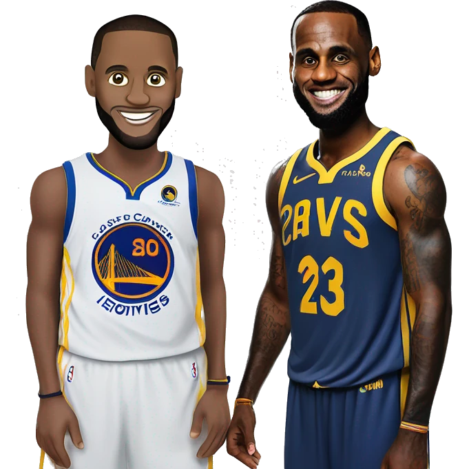 Lebron James and Steph Curry emoji