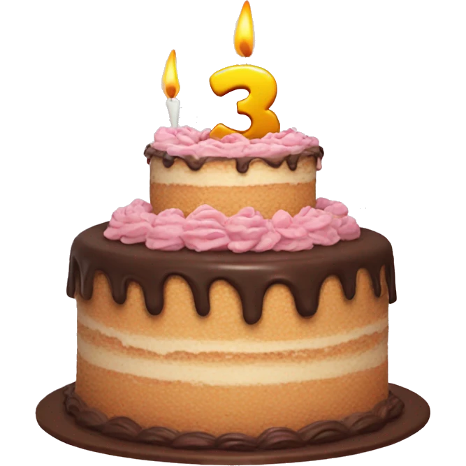 Birthday cake with 33 on it emoji