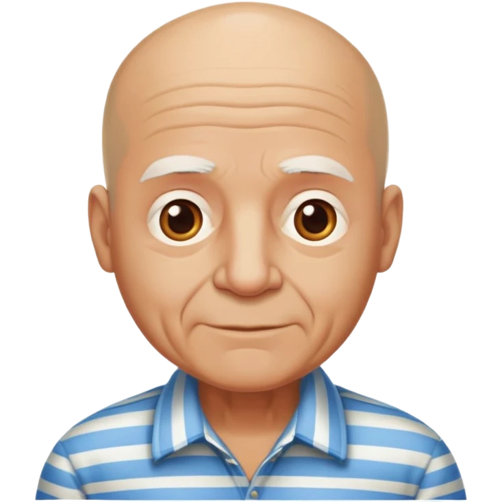 bald old man in stripes emoji